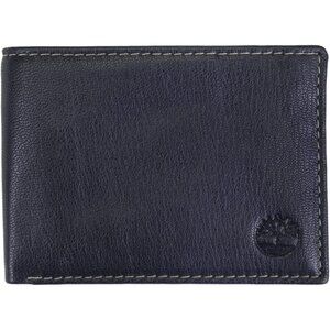 Men's Imported Genuine Leather Luxury Navy Blue Bill Pockets Wallet Card Design